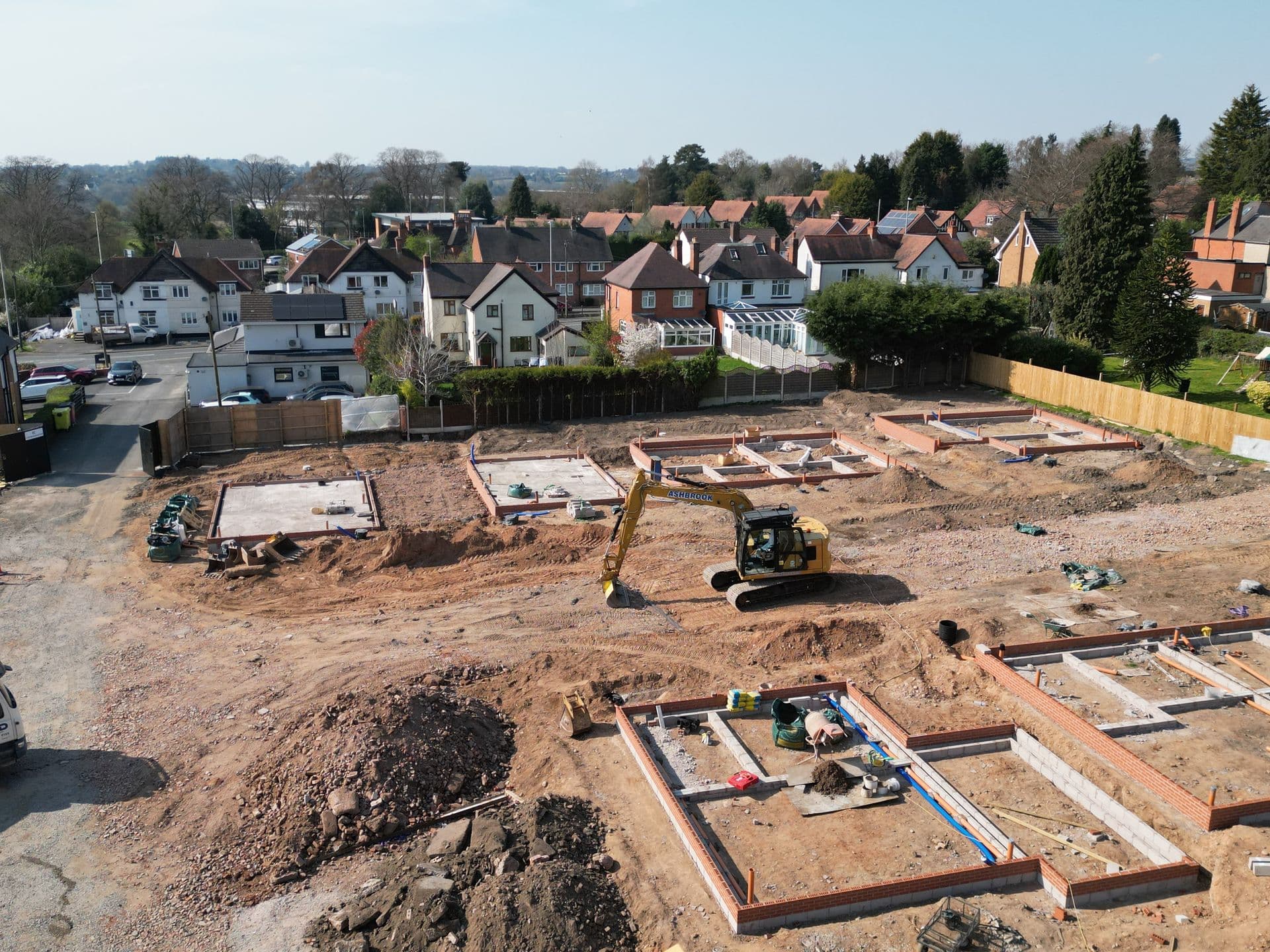 Ailstone Mews — Foundations, drainage and service runs in